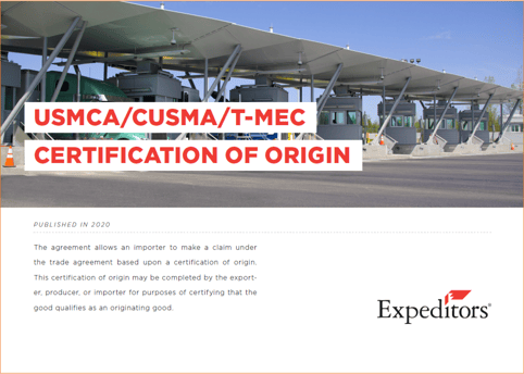 Free resource on USMCA/CUSMA/TMEC Certification of Origin